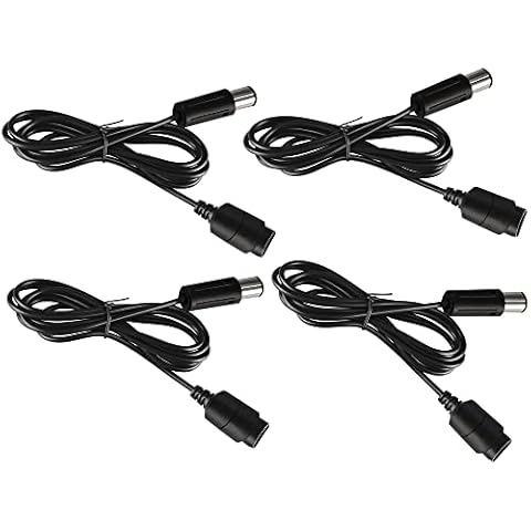 Xahpower 4Pack 6Ft NGC Controller Extension Cable Cord for Nintendo Wii/Gamecube Controller Cover
