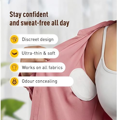 Image of Studio Shringaar Women's Handloom Cotton Silk Readymade Saree Blouse with Underarm Sweat Pads (Pack of 14 Pads)