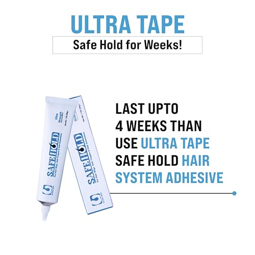 Image of SAFEHOLD | Ultra Hold Wig Glue Tube 28gm (1FL oz) | Long Lasting Glue for Lace Front Wigs, Hair Extensions & Toupees | Waterproof | Maximum Hold 4+ Weeks | Pack of 1