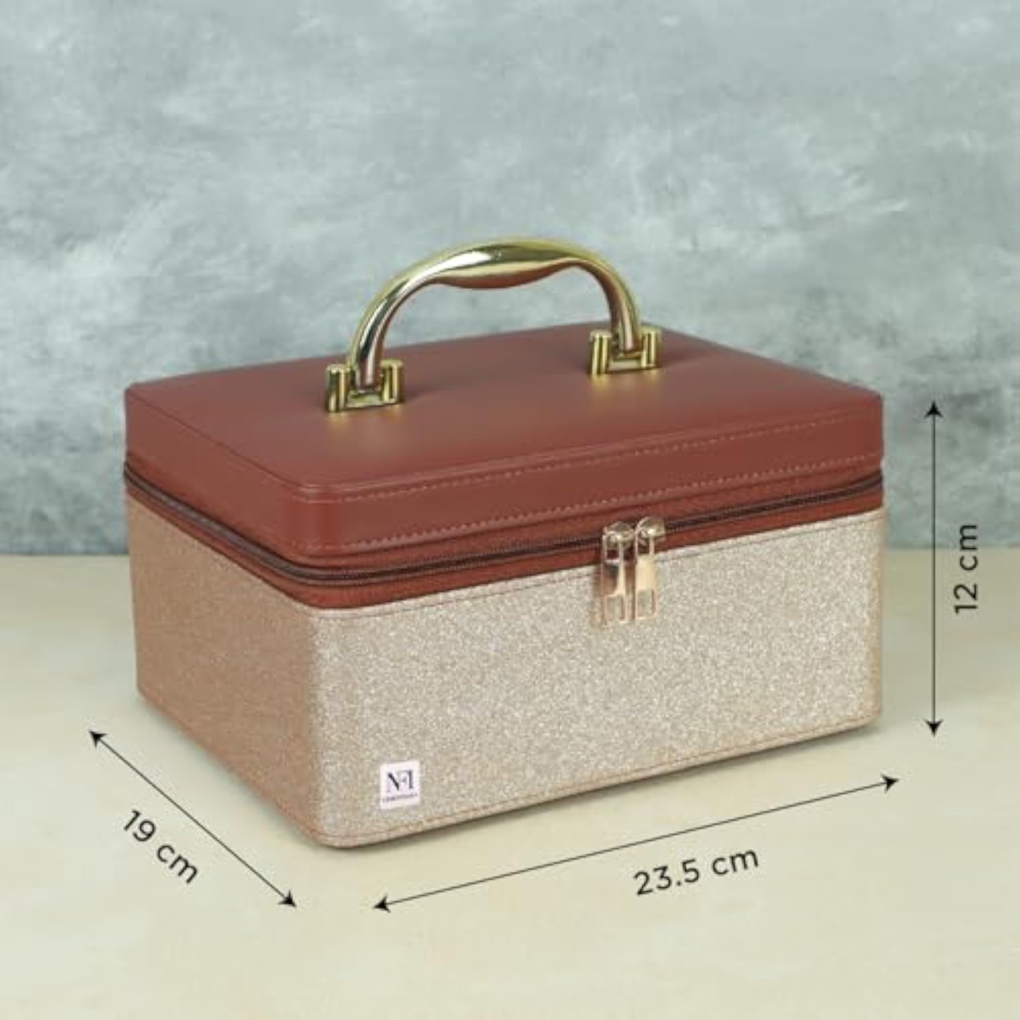 Bridal Makeup Box, Elegant Cosmetic Storage for Travel