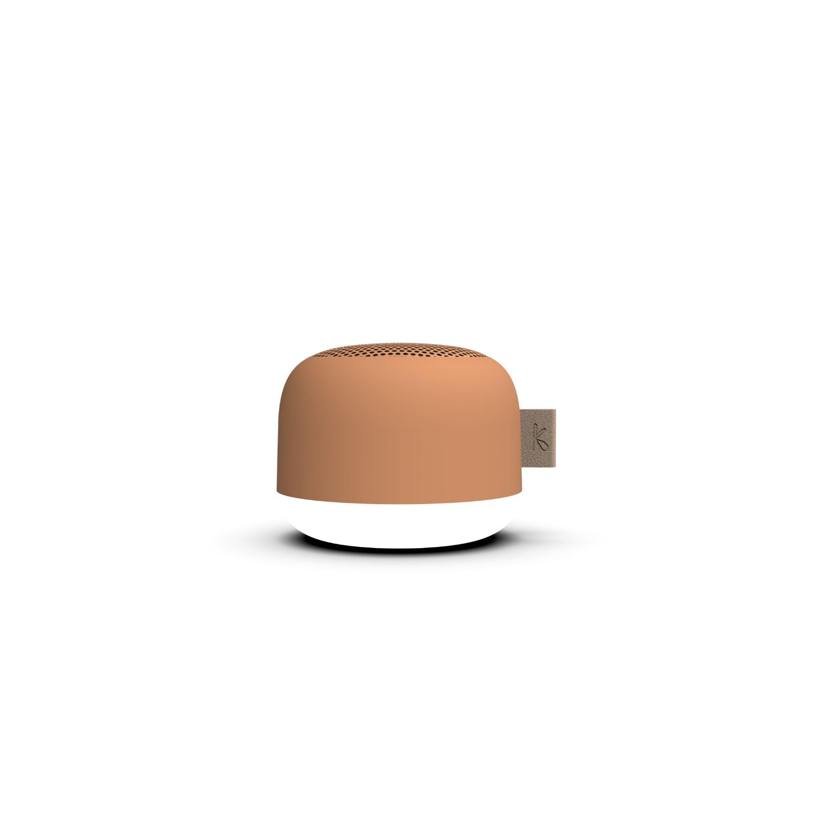 KREAFUNK Alight Portable Bluetooth Speaker and Lamp, Water Resistant (IPX5), Up to 15 Hours of Rechargeable Wireless Play and Light, Wireless Speaker for iPhone and Android (Cotta Orange)