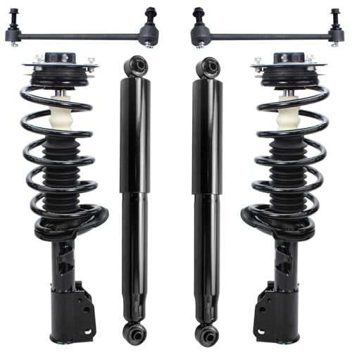 Image of Detroit Axle - Front Struts w /Coil Springs Sway Bars Rear Shock Absorbers Replacement for Chevy Equinox Pontiac Torrent - 6pc Set