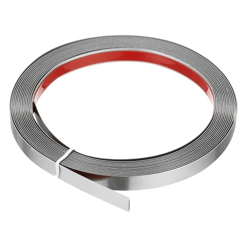 Moldura de acero inoxidable autoadhesiva plateada para chimeneas y techos 2