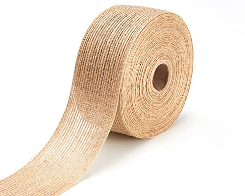Juteband Breit 4cm, 10 Meter Jute Band, Natur Jutestoff Band Sackleinen Dekoband für Hochzeitdeko, Handwerk, Weihnachten, Geschenkverpackung Cover