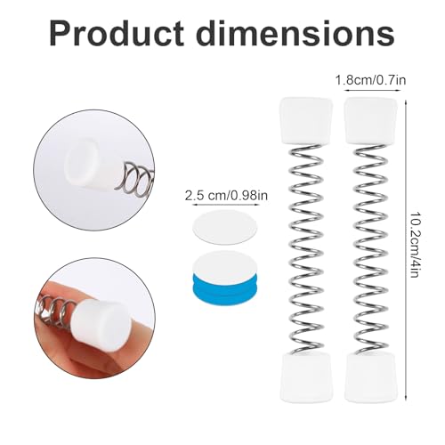 Fukaisu 2stk Türstützen Waschmaschinen, Magnetische Türstütze für Frontlader-Waschmaschinen mit Flexibler Feder und Klebescheiben Geeignet für Zuhause und Waschküche