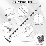 AMFUN Szczotka do szorowania podłóg 2 w 1, sztywne włosie, szczotka do szorowania podłóg z długą rączką do czyszczenia płytek łazienkowych, z długim uchwytem