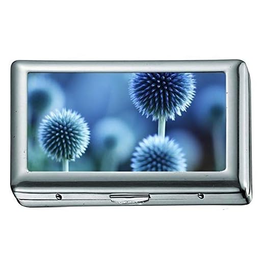 Caja de Cigarrillos, Caja/Caja de Cigarrillos Flower Flower Blue Mood, Caja de Tarjeta de crédito para Mujeres Hombres