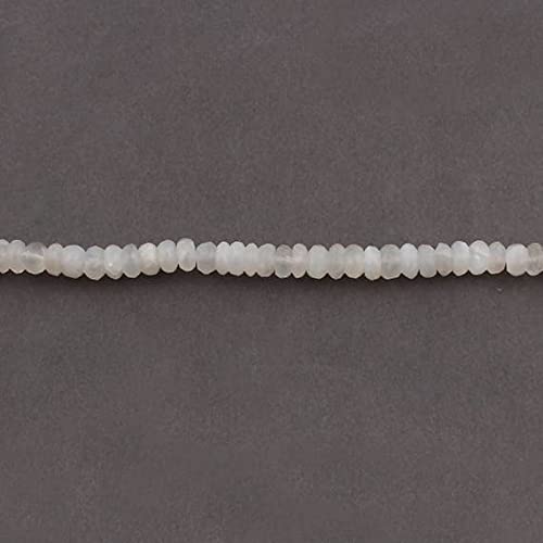 Pierre de Lune Blanche LKBEADS Perles Rondelles pour Bijoux d'Inspiration