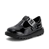 Kickers Infant Girl's Kick T Bar Black School Shoes