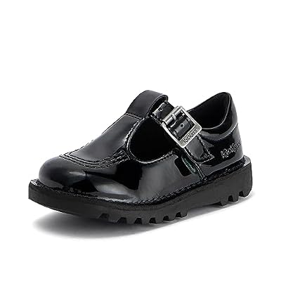 Kickers Infant Girl's Kick T Bar Black School Shoes
