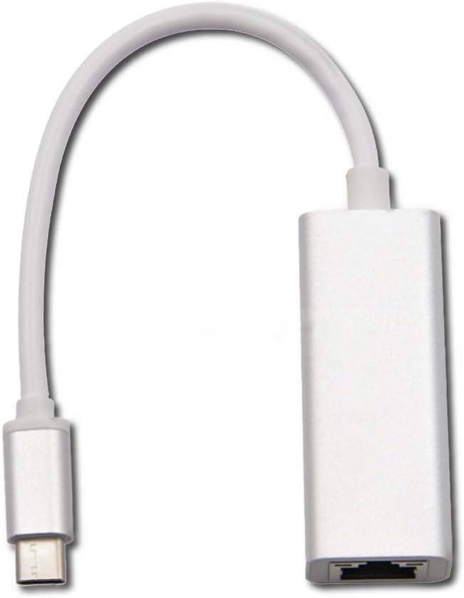 USB-C To Gigabit Ethernet Adapter Type C(Thunderbolt 3 Port Compatible) To RJ45 Unibody Aluminum Lamdo Lan Wired Adapter Supporting 10/100/1000 Mbps Network for PC and Mac