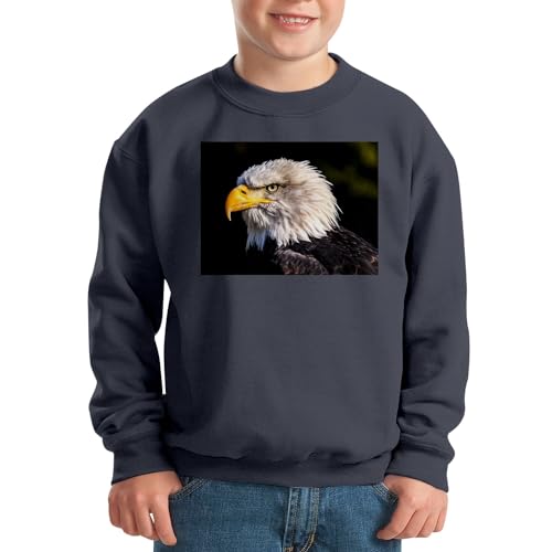 Sweatshirt enfant pygargue en coton doux avec imprimé aigle