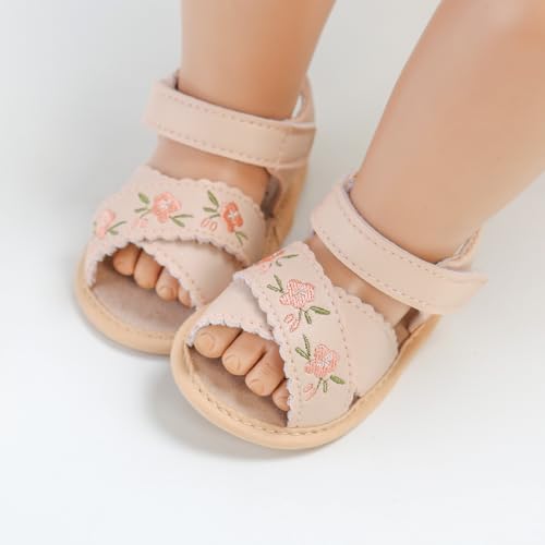 Image of Infant Baby Girls Boys Summer Sandals Premium Unisex Non Slip Rubber Soft Sole Breathable Toddler First Walker Outdoor Beach Shoes