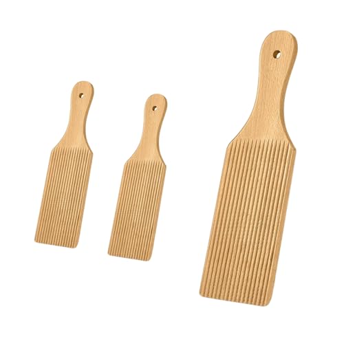 3-Pc Gnocchi Boards & Butter Paddles Set Wooden...