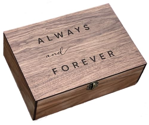 Personalized Memory Wooden Keepsake Stash Valentines Lock Box Wed...