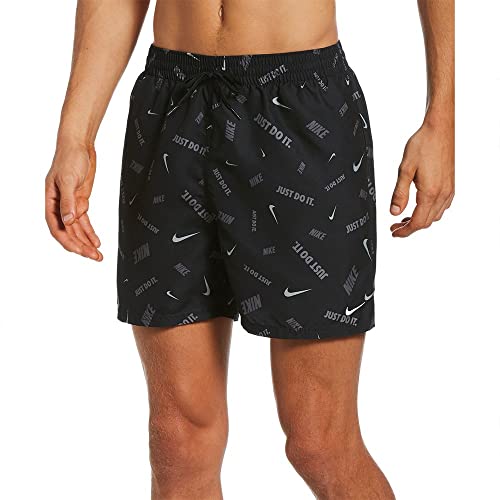 NIKE 12,7 cm Volley-Short, Herren-Badehose, Schwarz, Größe M