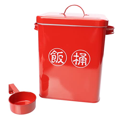 Toddmomy Pet Food Storage Bucket Capacity Sealed Dog and Cat Food Container Red Storage Canister for Pet Treats and Dry Food Durable and Stylish Design for Home Use
