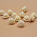 100Pcs 10mm Artificial Coral Flower Beads Beige Color Carved Lotus Shape Bead with Stand for Jewelry Bracelet Necklace Making Craft DIY