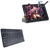 BoxWave Keyboard Compatible With Frunsi T11 PRO - SlimKeys Bluetooth Keyboard, Portable Thin with Chiclet-Style Keys - Jet Black