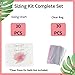 Press On Nails Sizing Kit Card Empty Large Pink Gold Foil Postcard Try On False Nail Business Supplies DIY Nail Art Sizing Guide Chart 30 Pack 5x7 inch