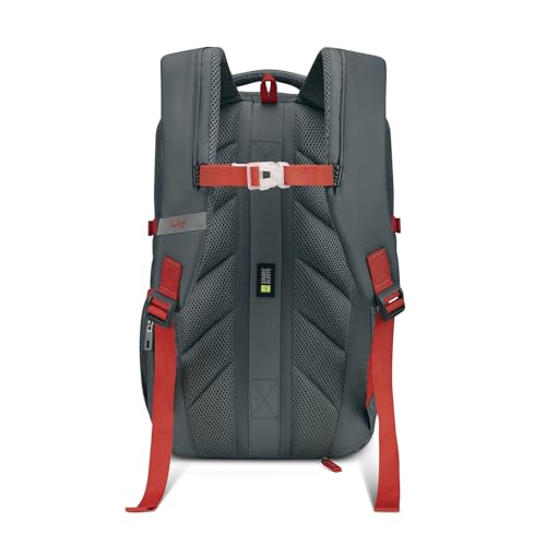 Image of Skybags Ontrak 17 Inch Compatible Laptop Backpack 30L | 3 Compartments with Quick-Access Front Pocket & Rain Cover | Air-Mesh Back Panel & Side Pocket | Office & Travel Backpack for Men & Women