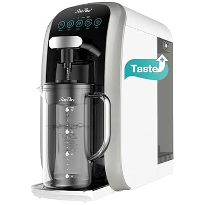 SimPure Y7T-C Countertop Reverse Osmosis Water Filter, NSF/ANSI 58 Certified, 5 Stage RO Water Filtration System, Water Purifier for Home, No Installation, 4: 1 Pure to Drain, CTO Enhanced Taste