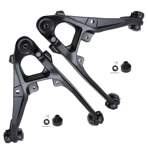 Image of Detroit Axle - 6pc Front End Control Arms Kit for 2007-2013 Chevrolet Silverado 1500 GMC Sierra Suburban 1500 Tahoe Yukon Cadillac Escalade, 2 Lower Control Arms w /Ball Joints 2 Tie Rods 2 Sway Bars