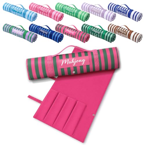 Klyyo Clyro Mahjong Bags Protective Sleeve, Stripe, Rose Red,Green by Klyyo Clyro - Used condition - US$17.09