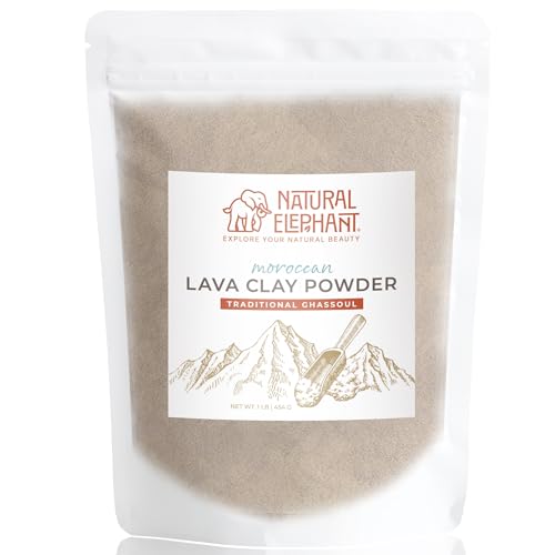 Natural Elephant Ghassoul (Rhassoul) Moroccan Lava Clay Powder | 100% Pure & Natural Face & Body Mask Powder | 1lb (450g) Bag