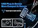 Wireless CarPlay Adapter for iPhone, 2025 Upgrade Convert Wired to Wireless Apple CarPlay Adapter, Mini Size USB Design for Cars with USB-A & Type-C Extension Cables, Stable Control, Plug and Play