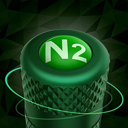 Image of CKAuto Tire Valve Stem Caps, Anodized Aluminum Tire Valve Cap Set | Corrosion Resistant, Universal Stem Covers for Cars Trucks Motorcycles SUVs and Bikes (Green-N2)