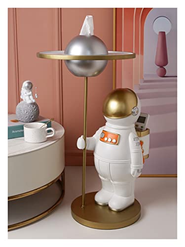 jinyi2016SHOP Artesanía de Muebles Estatua Creativa Astronauta Escultura Aterrizaje de Almacenamiento Ornamento Sala de Estar decoración Papel Toalla Caja de casa Regalo Escultura de Sala de Estar