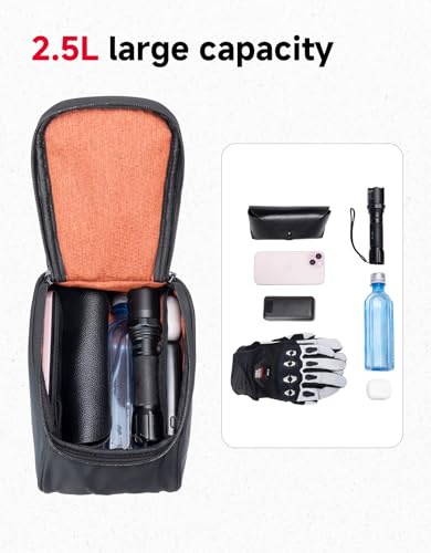 Image of KEMIMOTO Dirt Bike Frame Bag, Waterproof Front Battery Bag Fits for Sur-Ron | Storage Pouch for Light Bee X, S X160, X260 Soleil 01 E-Ride Pro SS /S ridstar q20 Talaria E-Bike,Dual Sport 2.5L Red