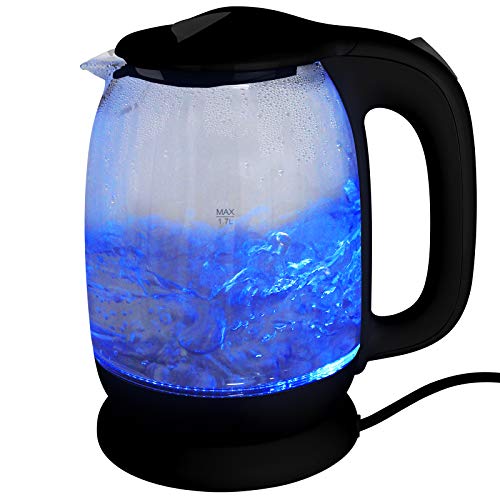 Wasserkocher mit LED Beleuchtung 1,7L mit Farbwahl Kunststoff Glas Wasser Kocher Teekocher automatische Abschaltung… – Bild 3