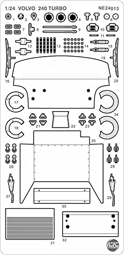 Platz NuNu NE24013 pièces de détail kit modélisme 1/24 240 Turbo