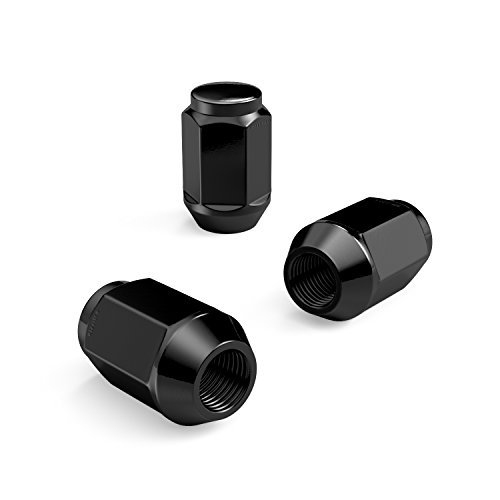 Image of StanceMagic - 23pcs Black 1 /2x20 Bulge Closed End Lug Nuts - Cone Seat, 1.4 inch Length, 13 /16 inch 21mm Hex - Compatible with Jeep Wrangler TJ JK Cherokee XJ Wrangler Liberty Rubicon CJ5 CJ7 ZJ WJ WK