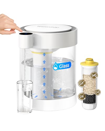 Waterdrop Glass Large 22-Cup Rechargeable Water Filter Dispenser