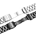 Hstrap Heavy Solid Stainless Steel Metal Watch Band 22mm 24mm 26mm Black Silver Brushed Watch Bands Double Locking Clasp Strap for Men