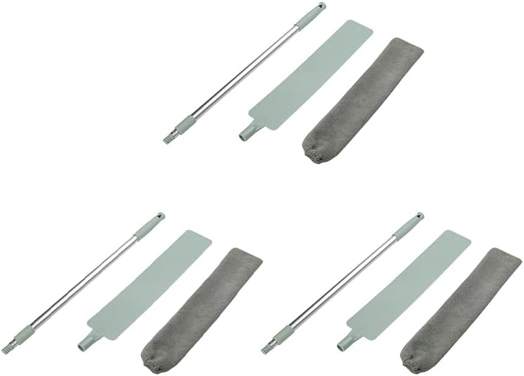 Saker Retractable Gap Dust Cleaning Artifact, Telescoping Bendable Microfiber Duster for High Ceilings, Under Furniture & Hard-to-Reach Areas, Washable Extendable Dusting Tool (3 Sets)