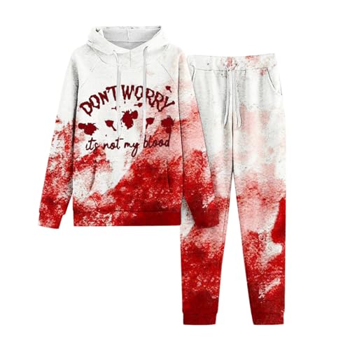 Conjunto de Halloween para mujer con alfabeto sangriento ideal para fiestas en casa y confort