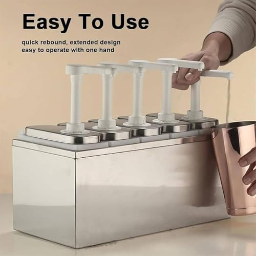 Stainless Steel Condiment Dispenser Pump for Easy Sauce Squeezing, for Salad, Jam, and Seasoning