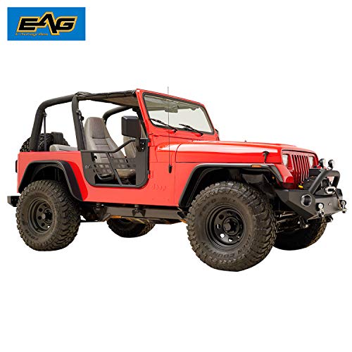 EAG Safari Tubular Door with Side View Mirror Fit for 76-95 Wrangler CJ7 / YJ - Thumbnail 4