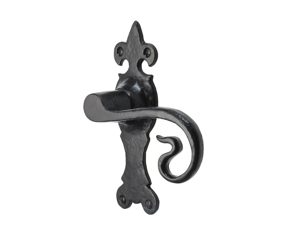Old Hill Ironworks Black 165Mm X 52Mm Antique Wychwood Suite Lever Latch Handles,