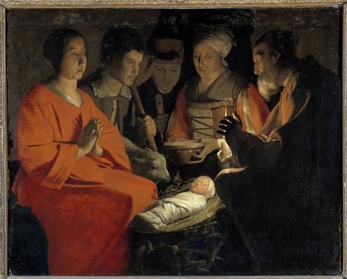 Affiche Impression Impression d'art Art Tableau l'Adoration des bergers Georges De La Tour 60x90