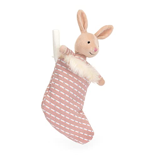 Jellycat Shimmer Stocking Bunny Stuffed Animal, 8 inches - Christmas