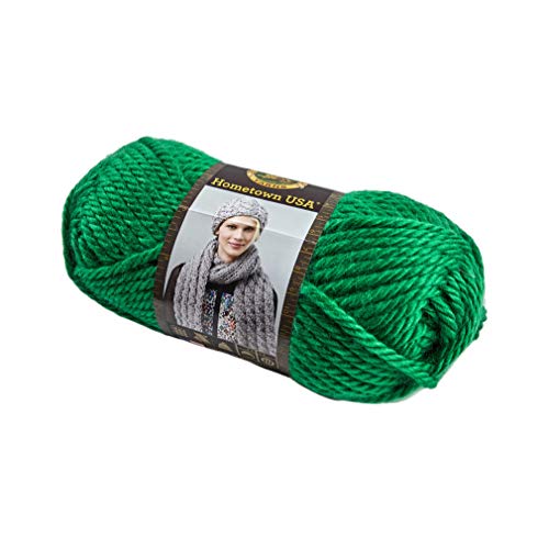Image of Lion Brand Hometown Yarn - Bulky Yarn for Knitting and Crocheting, 5-Pack, Green Bay