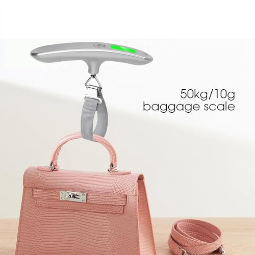 Pèse-bagage électronique de 50 kg avec écran LCD et sangle pour valises