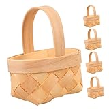 BESTYASH 20 Stück Süßigkeiten Geschenkkorb weben Mini-Geschenkkörbe Aufbewahrungskörbe gewebt Gewebte kleine Körbe für Weiden süßer Korb Mini -Korb Bonbonkorb Schokoladenkorb hölzern Khaki