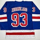 Facsimile Autographed Mika Zibanejad New York Blue Reprint Laser Auto Hockey Jersey Size Men's XL