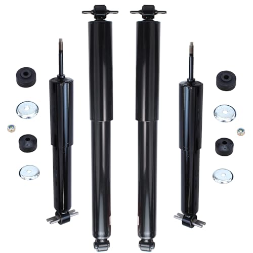 Image of Detroit Axle - 4 Shock Absorbers for 2003-2022 Chevy GMC Express Savana 2500 3500 Front Rear Shock Absorbers 2004 2005 2006 2007 2008 2009 2010 2011 2012 2013 2014 2015 2016 2017 2018 2019 2020 2021
